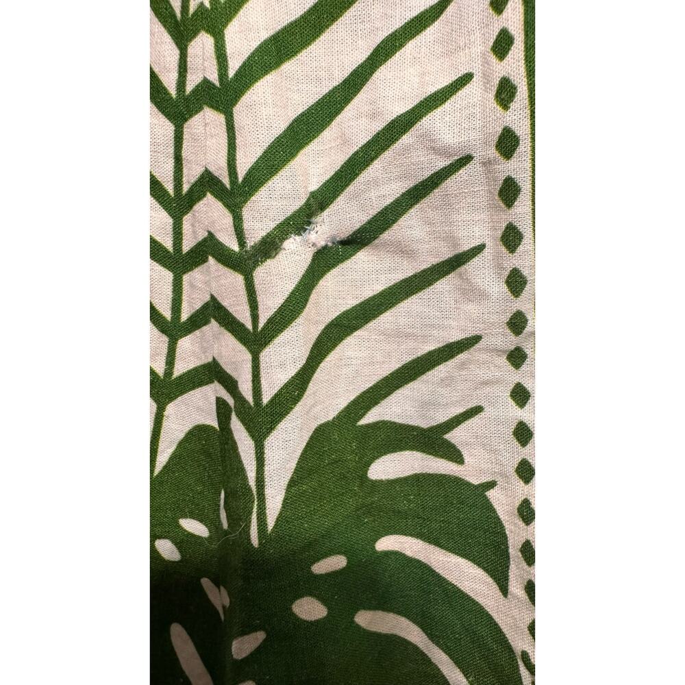 Farm Rio Macaw Elegance Tropical Romper Green Cream Sleeveless M (has call outs) - Picture 7 of 9
